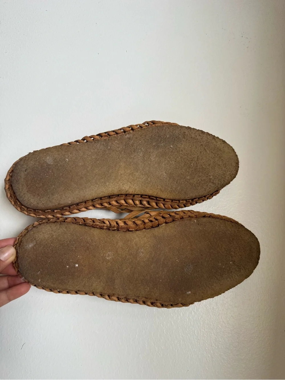 Mohinders Buffalo Leather woven flats size 8 - Picture 5 of 6